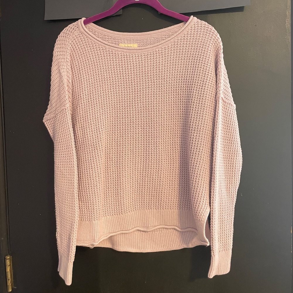 Hollister Light Pink Waffle Knit Sweater